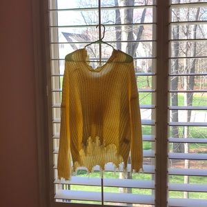 Oversized yellow miracle sweater
